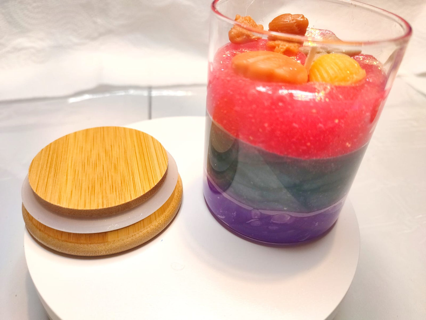 Artistic Multicolored and multi-fragrant floral Jelly Candle ✨