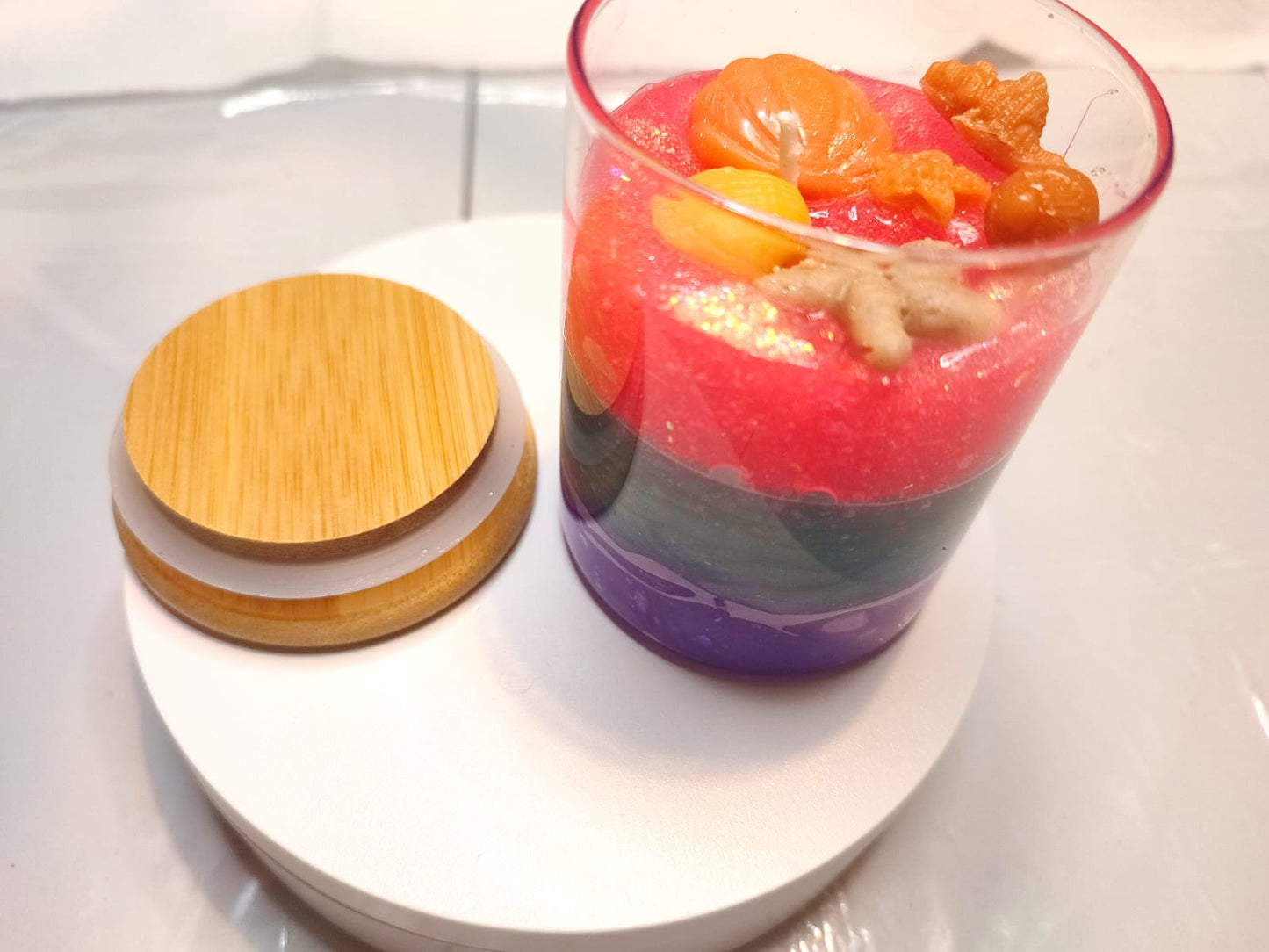 Artistic Multicolored and multi-fragrant floral Jelly Candle ✨