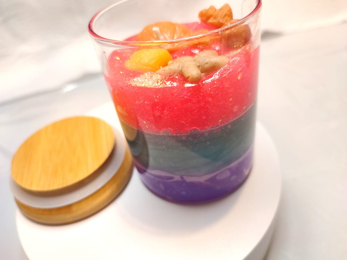 Artistic Multicolored and multi-fragrant floral Jelly Candle ✨