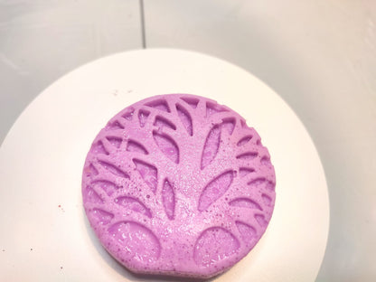 Super moisturizing handmade soap with donkey milk and shea butter in the shape of a tree of life