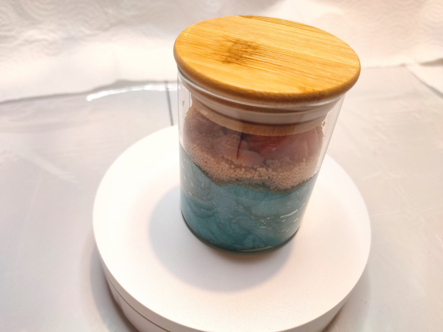 "Turtle by the Ocean" scented and handmade artistic candle