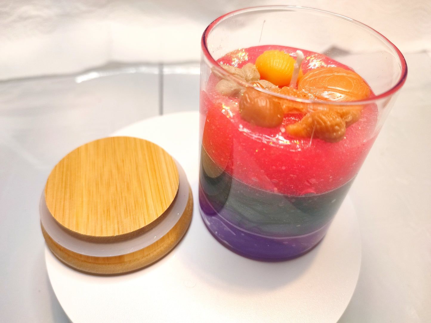 Artistic Multicolored and multi-fragrant floral Jelly Candle ✨