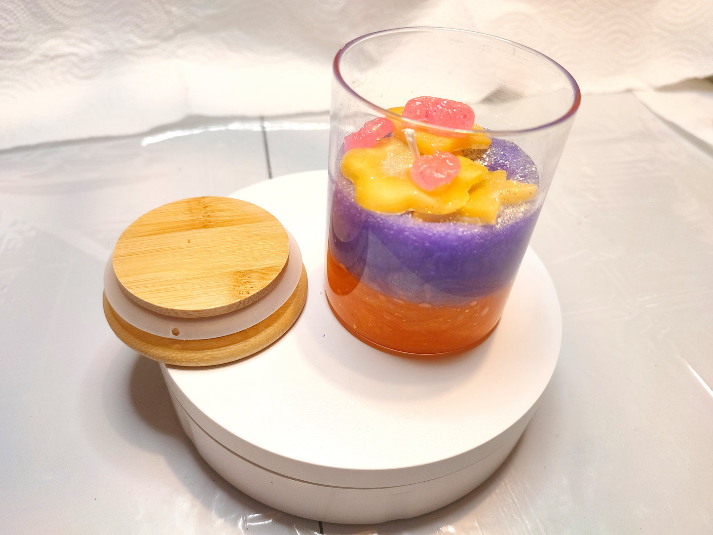 Artistic Multicolored and multi-fragrant floral Jelly Candle ✨